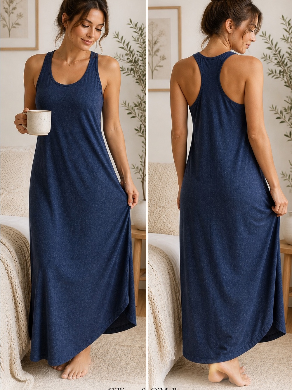 Gilligan & O’Malley Navy Lounge Sleep Dress S